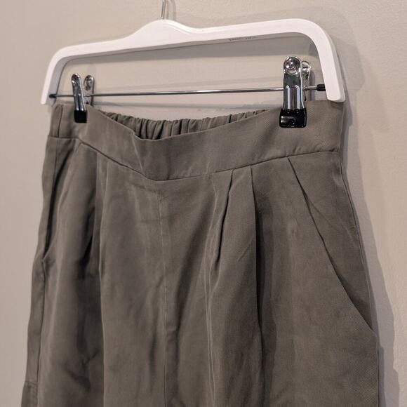 Nation LTD Shorts Pleated Elastic Waist Pockets Neutral Lightweight - Size S - Picture 3 of 5